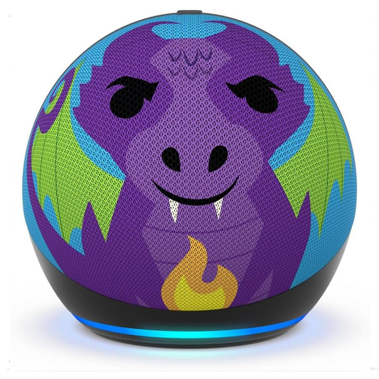 Amazon Echo Dot Kids Dragon (Newest Gen) Smart Alarm clock, Smart Speaker with Alexa - Original New