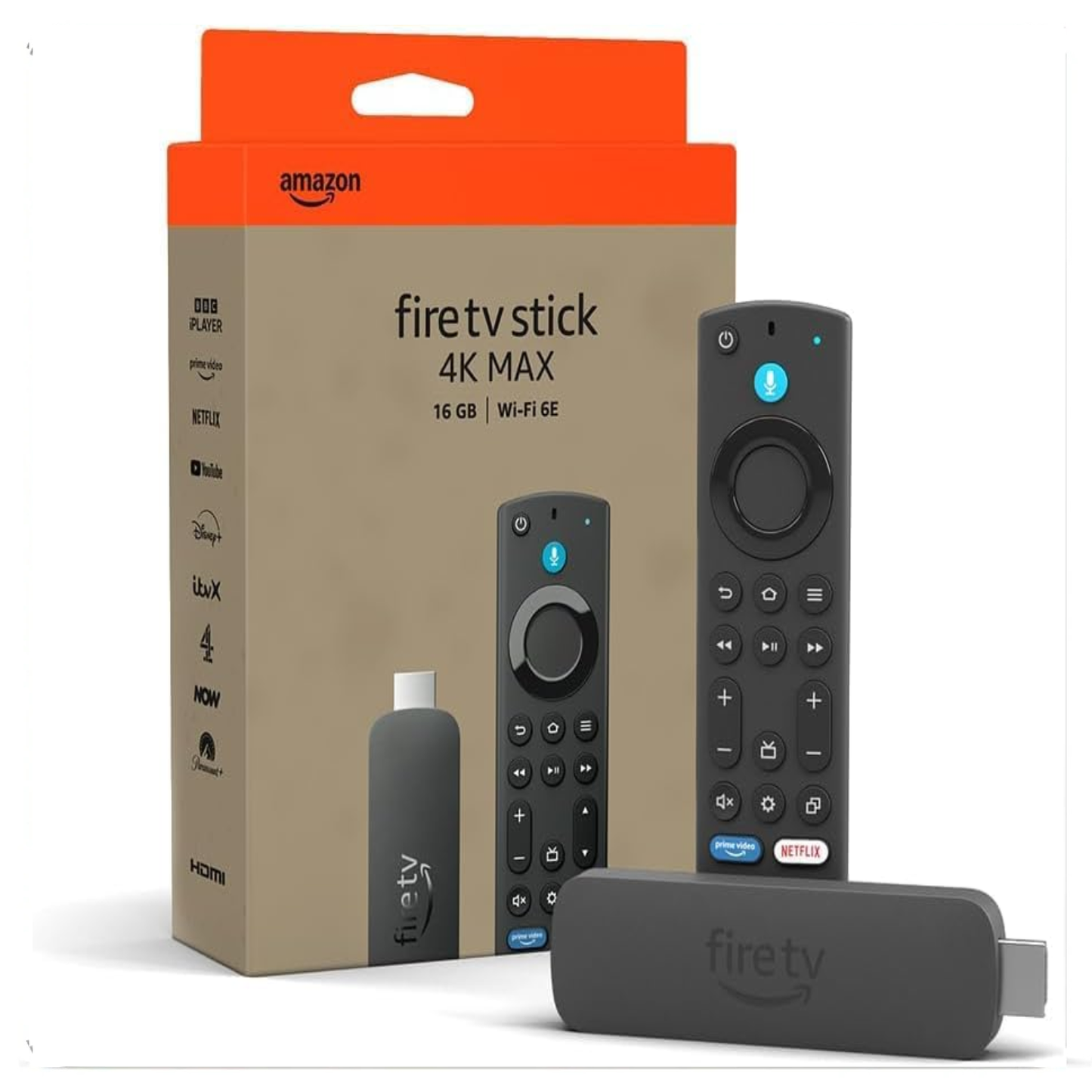 Amazon Fire TV Stick 4k Max (Newest Gen), 16GB, Wi-Fi 6E, Alexa - Original New