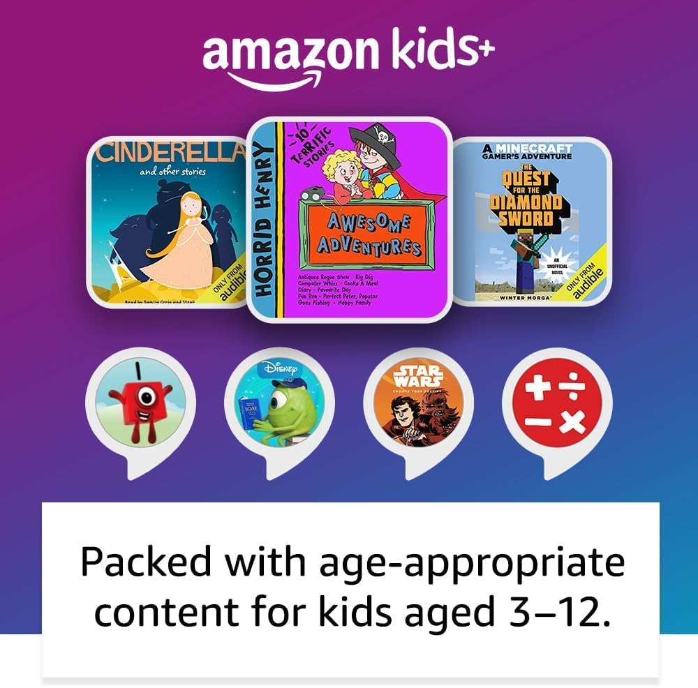 Amazon Echo Dot Kids Owl (Newest Gen) Smart Alarm clock, Smart Speaker with Alexa - Original New